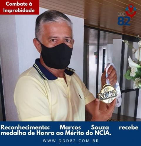 Reconhecimento: Marcos Souza recebe medalha de Honra ao Mérito do NCIA
