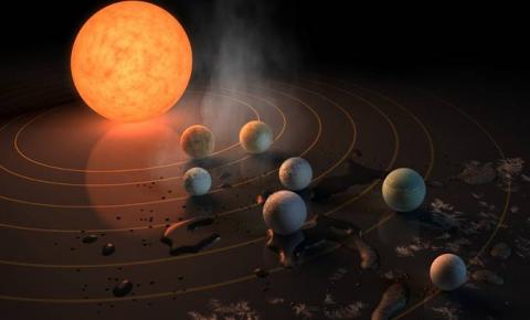 Nasa descobre sistema solar com 7 planetas parecidos com a Terra